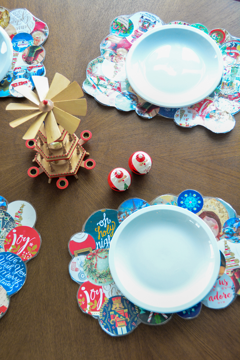 Aesthetic Nest Crafting Holiday Card Placemats DIY