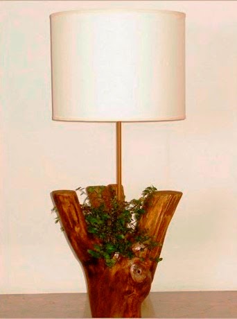 Curiosas LÁMPARAS hechas con TRONCOS