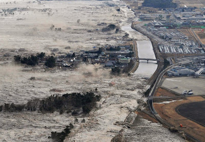 Whirlpool after Tsunami hits Japan 8.9 magnitude earthquake