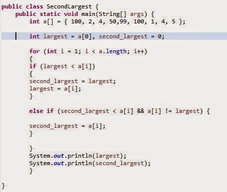 Find out second largest element from array | LearningMart