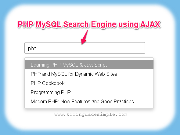 php mysql search engine script