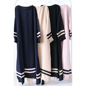Gamis Longdress Selvira List Bawah dan Tangan
