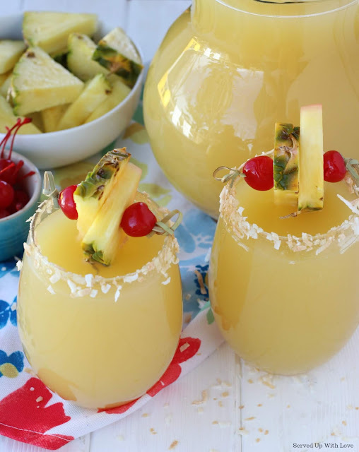 Easy Pineapple Rum Party Punch recipe from Served Up With Love