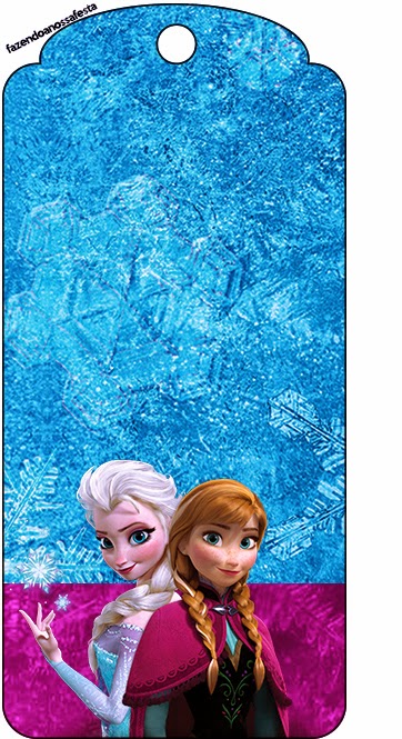 Frozen Azul y Púrpura: Imágenes, Fondos e Imprimibles Gratis para Fiestas. Para marcapáginas.