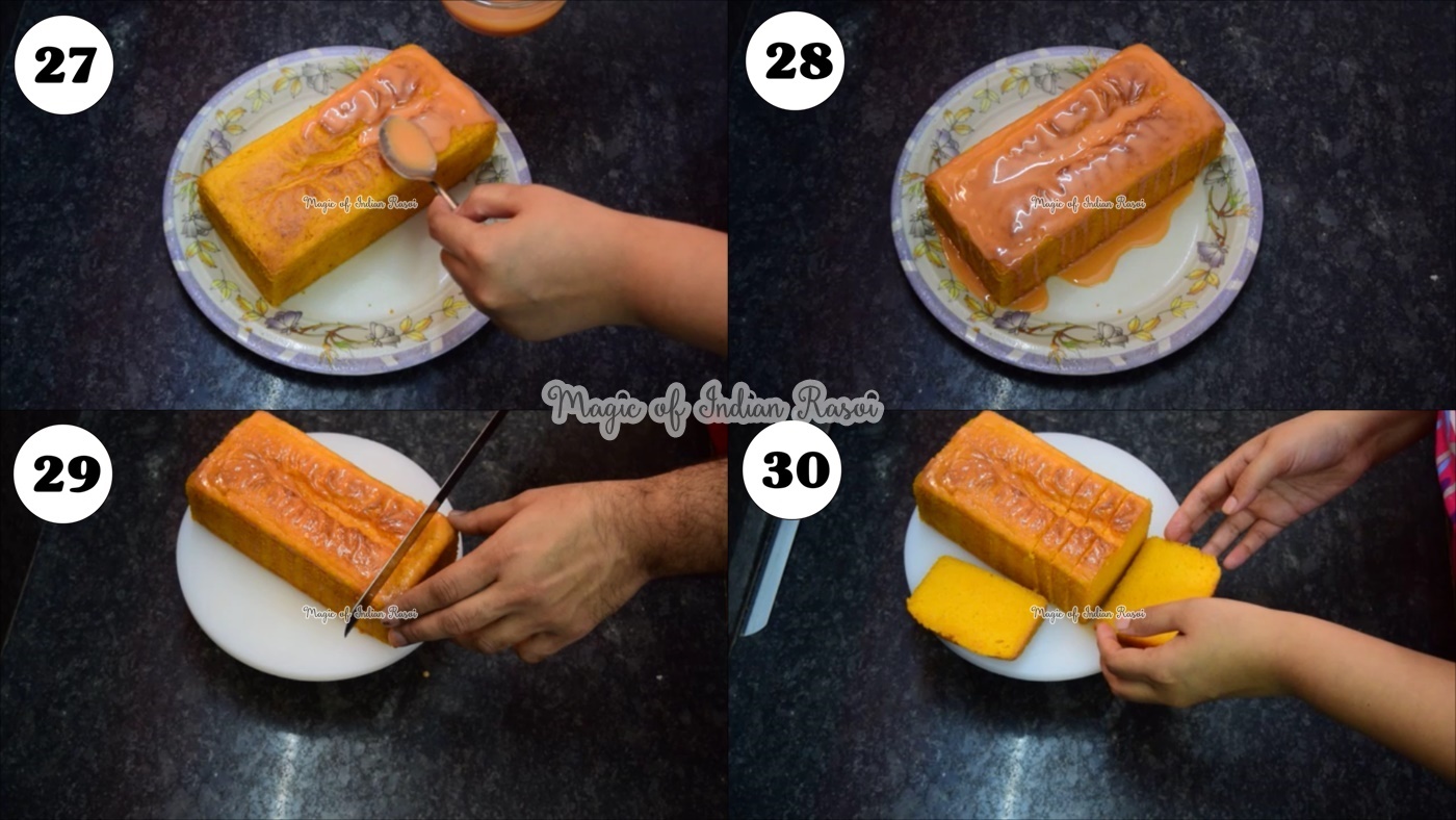 Cheesy Orange Tea Time Cake (Eggless) Recipe - चीसी ऑरेंज टी टाइम केक (एगलेस) रेसिपी - Priya R - Magic of Indian Rasoi