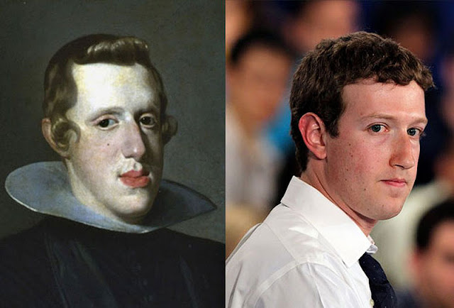 Parecidos razonables: Felipe IV y Mark Zuckerberg.