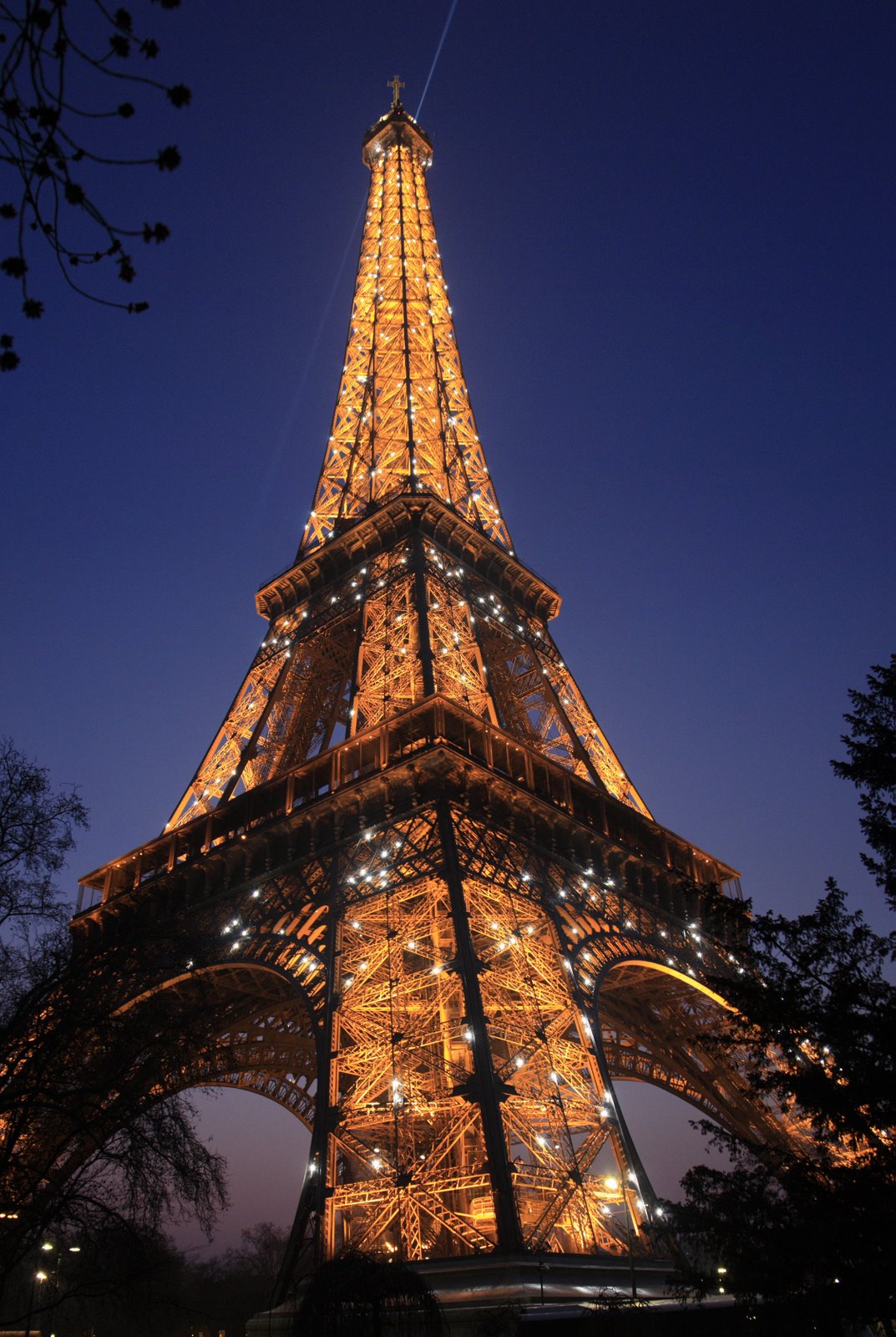 Eiffel Tower France Night Paris Take the lift to the highest point of