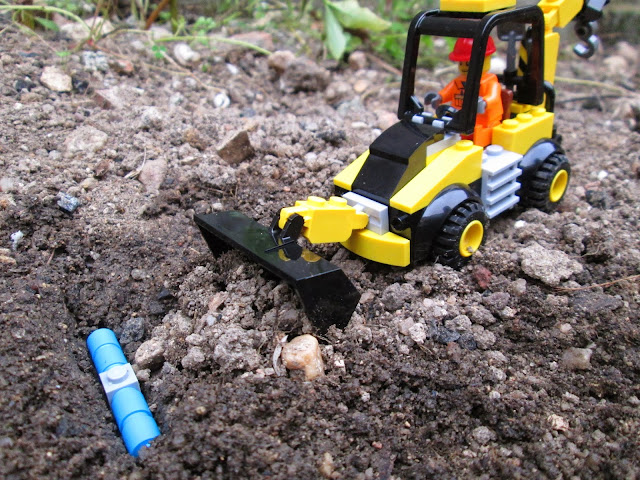 Diorama ao ar livre - trabalhos de reparação com LEGO