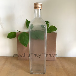 Chai vuông 1 lít Chai thủy tinh vuông 1 lít
