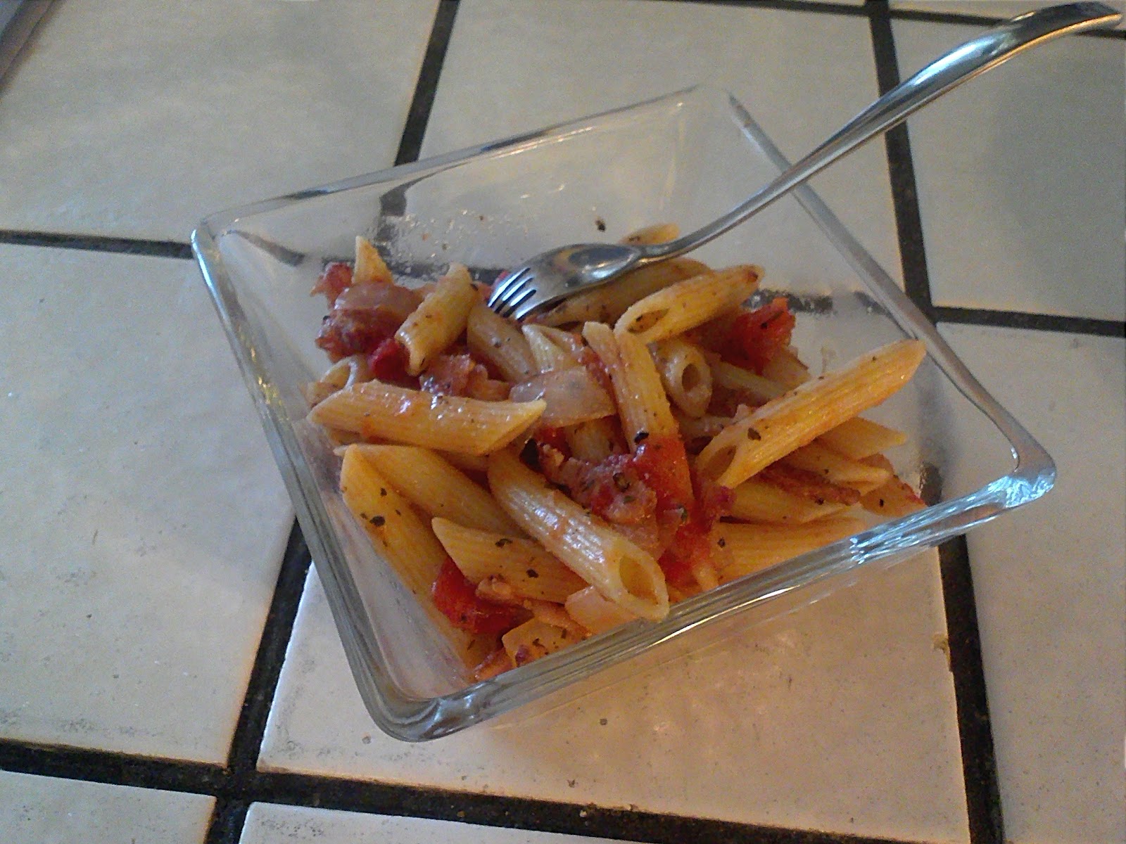3-six-5 Recipes: Day #1 -Bacon & Tomato Pasta