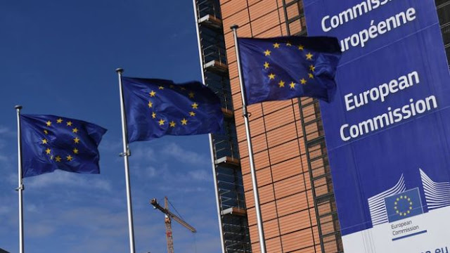 Avrupa Birliği Komisyonu ve Avrupa Birliği Bayrakları