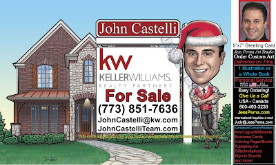Real Estate Agent Santa Hat Christmas Card