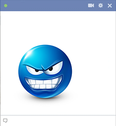 Furious smiley for Facebook Furious smiley