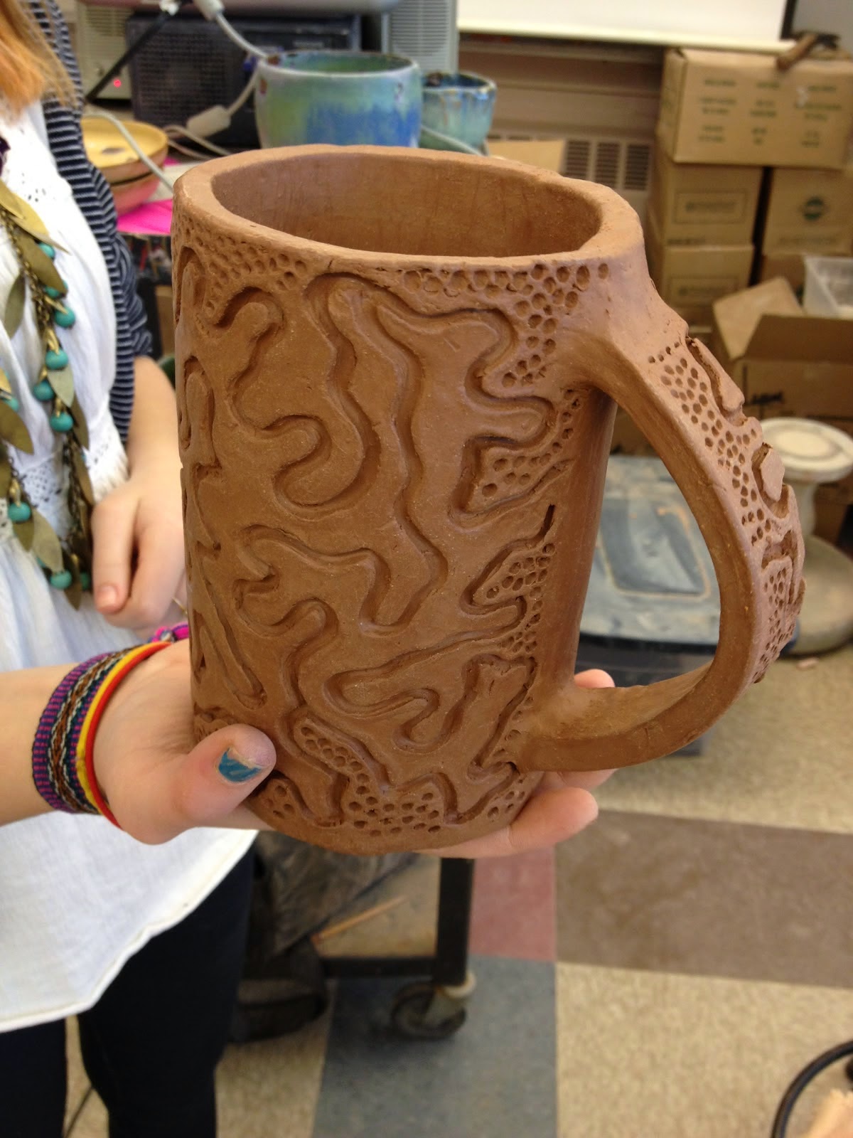 Westville Art Blog Ceramics Stamped Mug