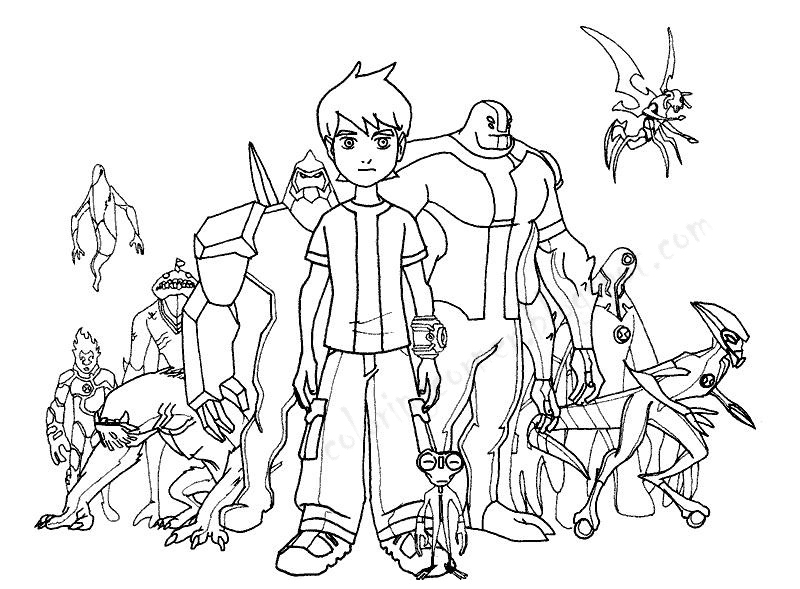Coloring Ben Ten Ben 10 Coloring Pages