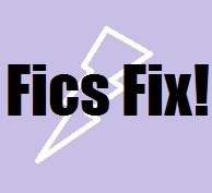 fics fix title image with purple baclground and white lightning bolt
