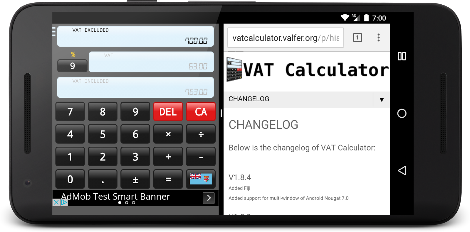 VAT Calculator Version 1.8.4 Added Fiji