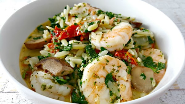 Garlic Orzo Tuscan Shrimp Recipe Garlic Orzo Tuscan Shrimp Recipe