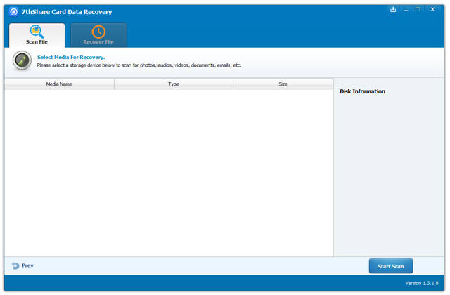 7thShare Card Data Recovery 1.3.1.8 Full (Recuperar datos de Tarjetas SD)