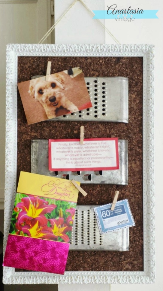 vintage grater repurposed upcycled memo board