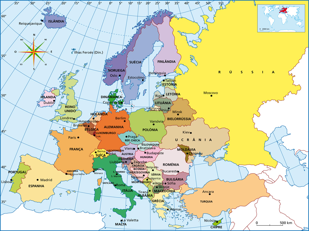 Mapa Da Europa Atual Mapa
