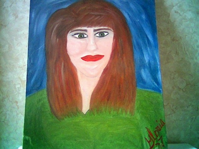 "English lady" oil painting by Gloria Poole; year 2007 "English Lady" oil painting by Gloria Poole; year 2007