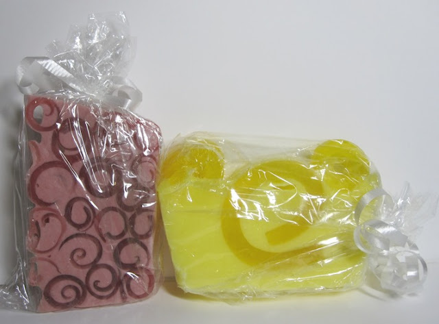 Forever Bubbles glycerin soaps in strawberry and lemongrass