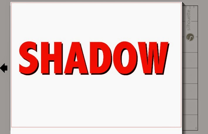 Silhouette Studio, shadow tutorial, text