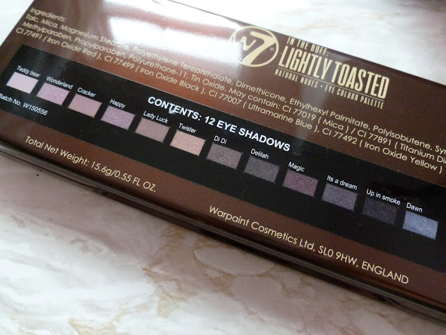 W7 In The Buff - Lightly Toasted Palette 
