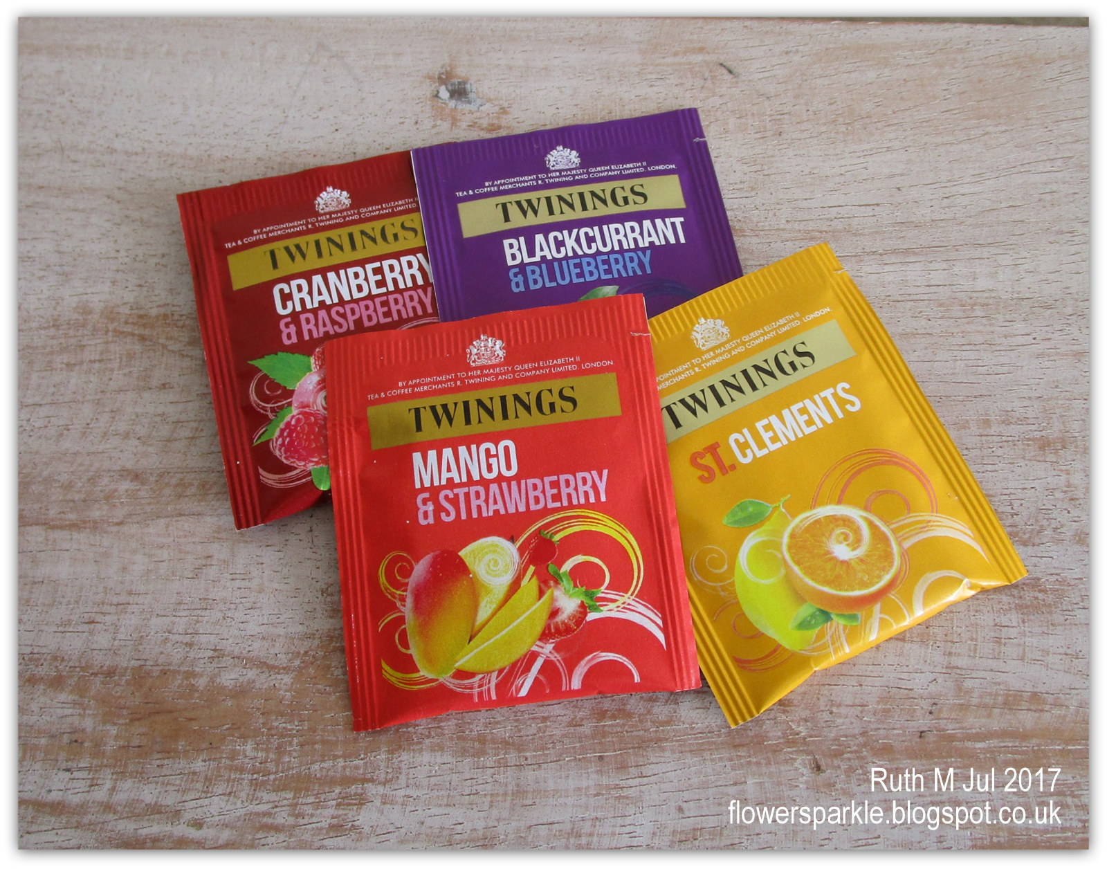 Flower Sparkle Tea Bag Sachet Gift Box Holds 4 Tea Bag Sachets