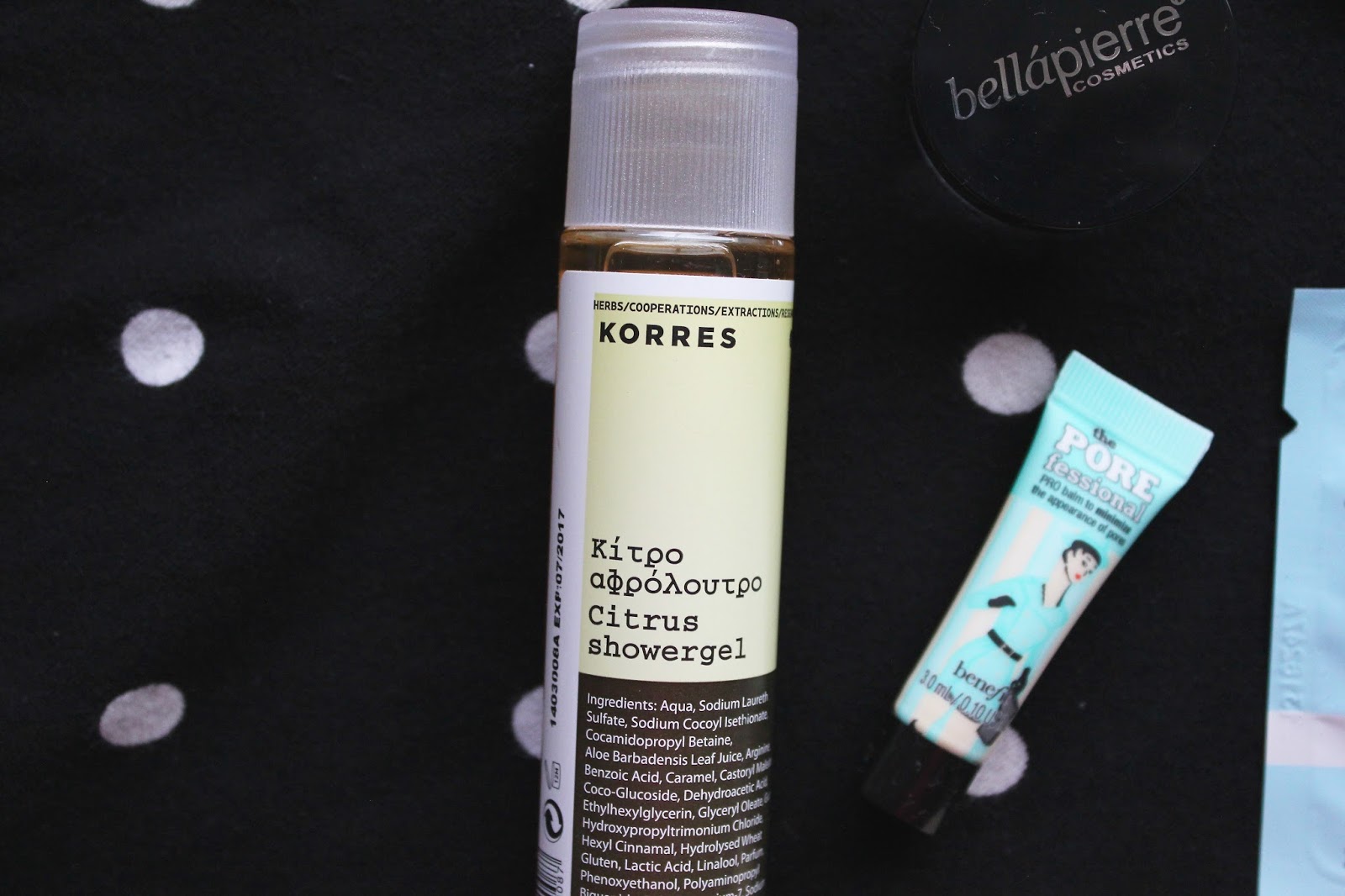 Georgie Minter-Brown, actress, blogger, beauty, reviews, beauty reviews, samples, Korres, bliss skincare, blearier cosmetics, benefit, the porefessional, paco rabanne olympea, perfume, makeup, skincare, haircare, beauty works