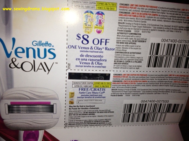 Sewing Drama Gillette Venus Olay And Satin Care