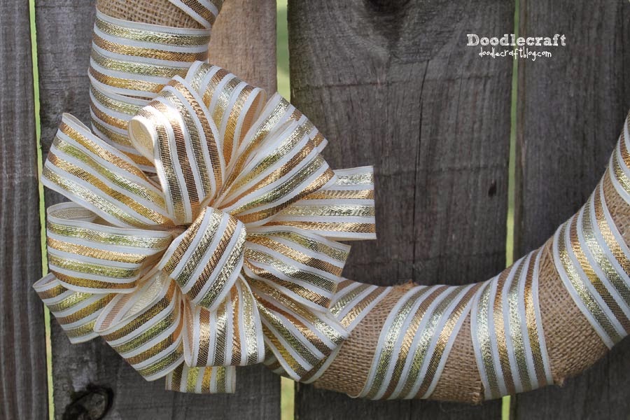 Doodlecraft Ribbon and Burlap Wreath!