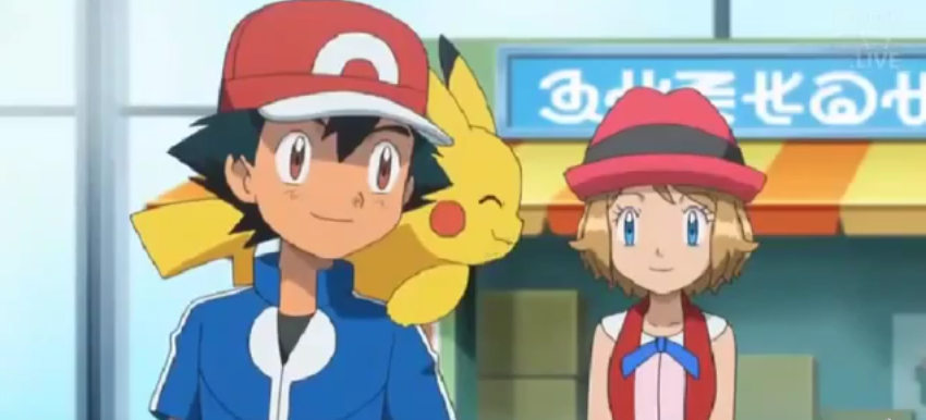 Pokemon  Serena steals Ash's underwear 