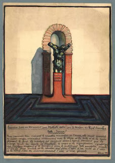acquarello 1926 scultore Mario Petrucci, Fonds Matteotti Belge.