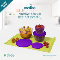 Dusdusan Amethyst Servstor Bowl Set (Set of 3) ANDHIMIND