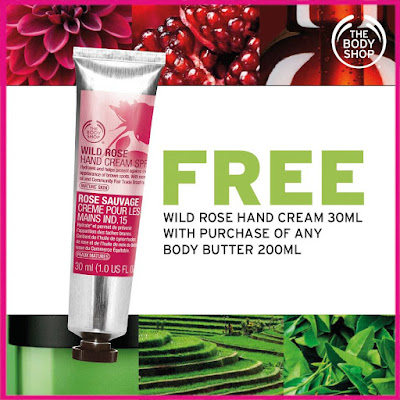 The Body Shop Malaysia FREE Rose Handcream Promo