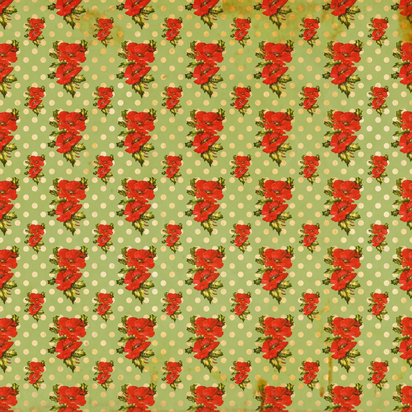 Antique Images: Printable Scrapbooking Free Paper Christmas Poinsettia