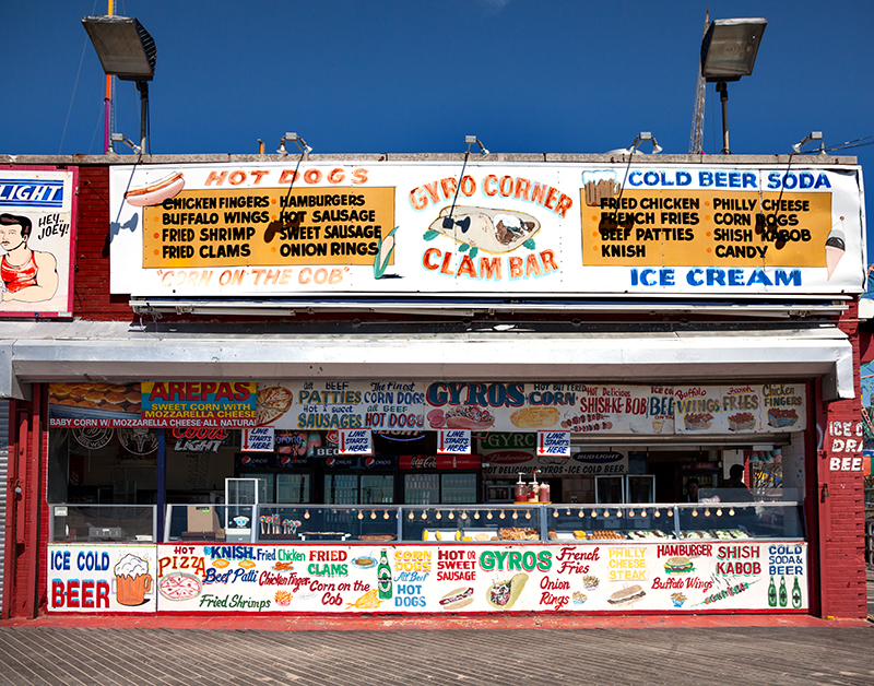 James and Karla Murray Photography Gyro Corner Clam Bar on the ‪‎Boardwalk‬ in Coney Island.