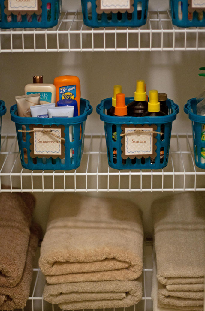 Dollar Bin Bathroom Organization