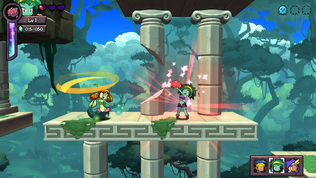 Shantae Half-Genie Hero - Rottytops eats a brain to regenerate health