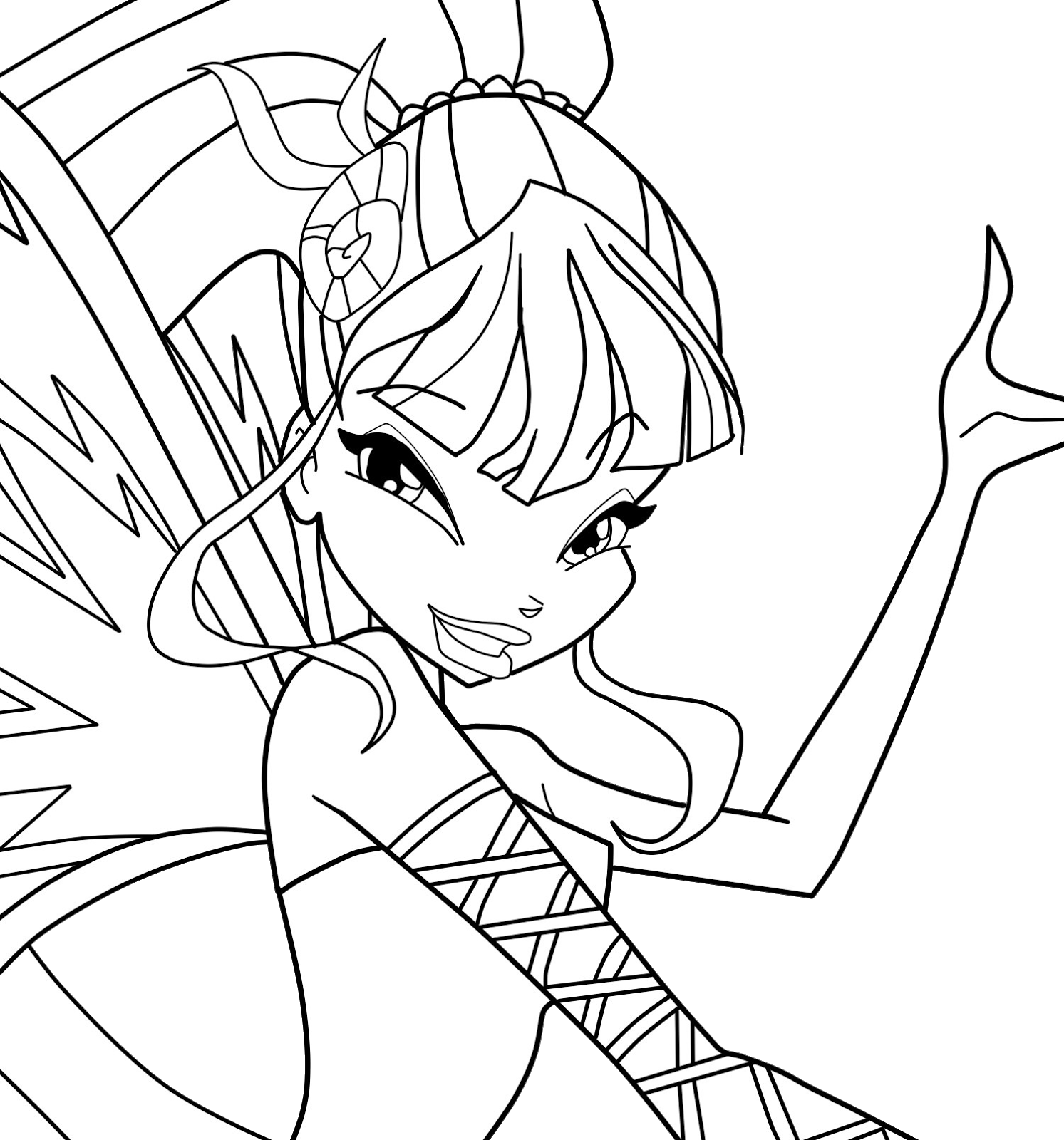 Winx Club Shines: Colorear: ¡Imágenes para colorear Winx Club Sirenix!