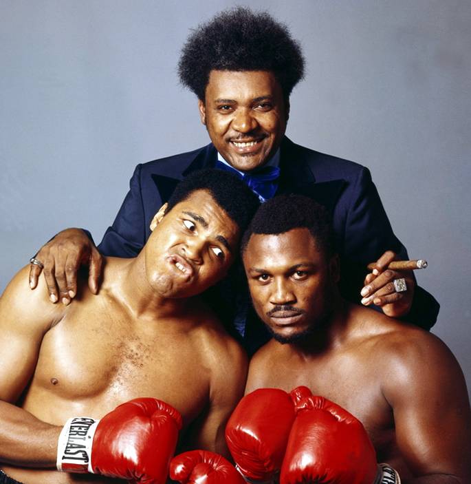 Muhammad Ali, Don King and Joe Frazier, 1975