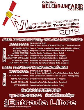 VI JORNADAS NACIONALES DE SOBERANÍA TECNOLÓGICA 2012