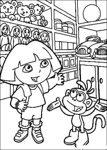 Dora Coloring Pages title=