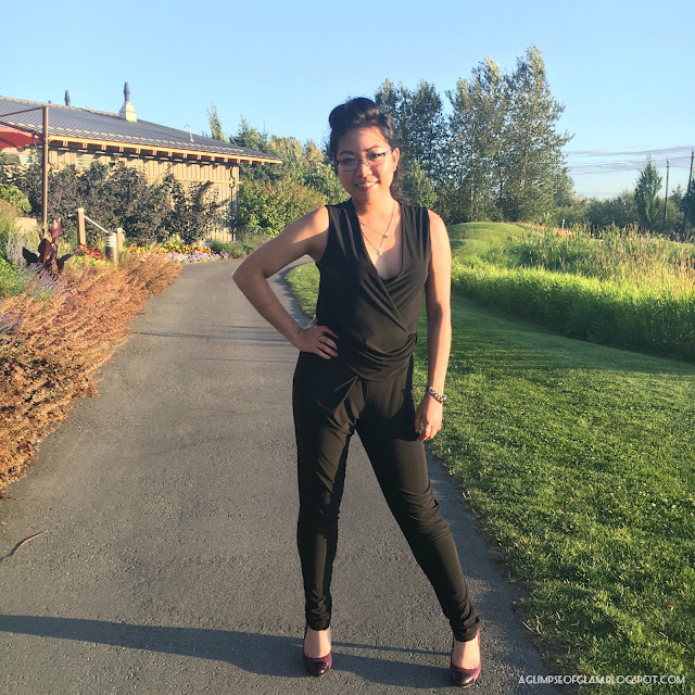 OOTD Strut like a Boss Black Jumpsuit - Andrea Tiffany A Glimpse of Glam