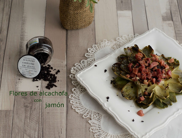 receta de flores de alcachofa con jamón