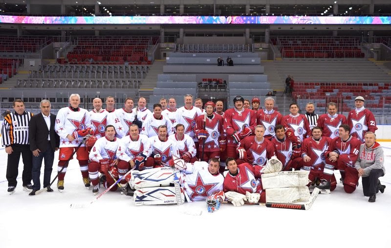 Президентская команда. Лукашенко в Сочи хоккей 2014.