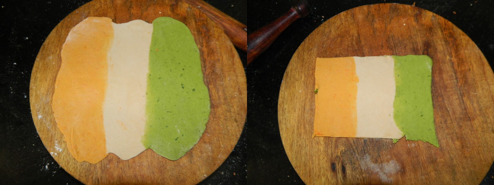 Sunita's Easy Cooking: Tiranga Paratha / Tricolor Paratha