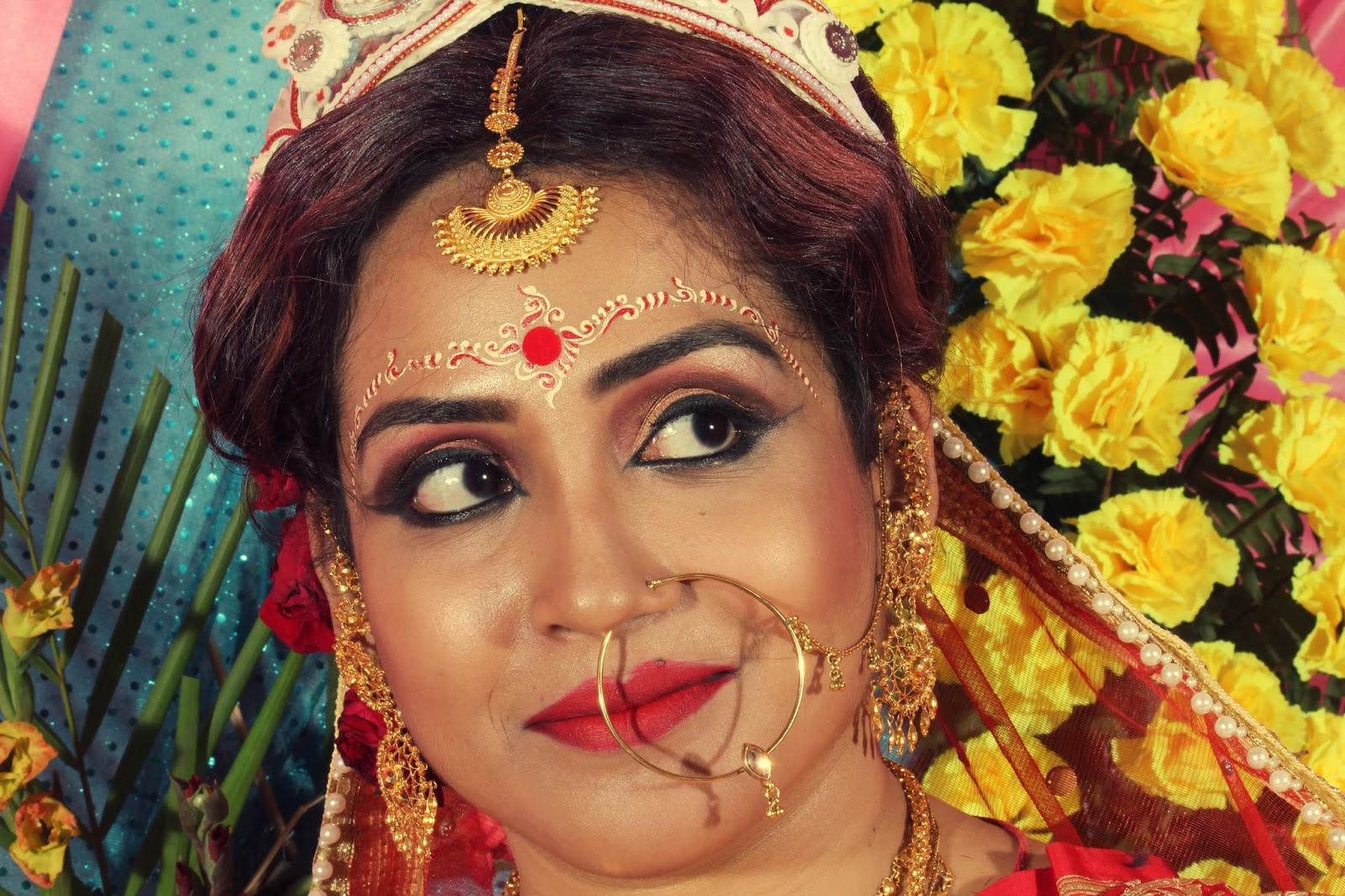 Bridal Banter Ethereal Bengali bridal beautyRiya Nandi Hom Roy